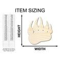 thumbnail image 2 of Unfinished Wood Bear Paw Shape - Wildlife Craft - up to 36" DIY 42" / 3/4", 2 of 4