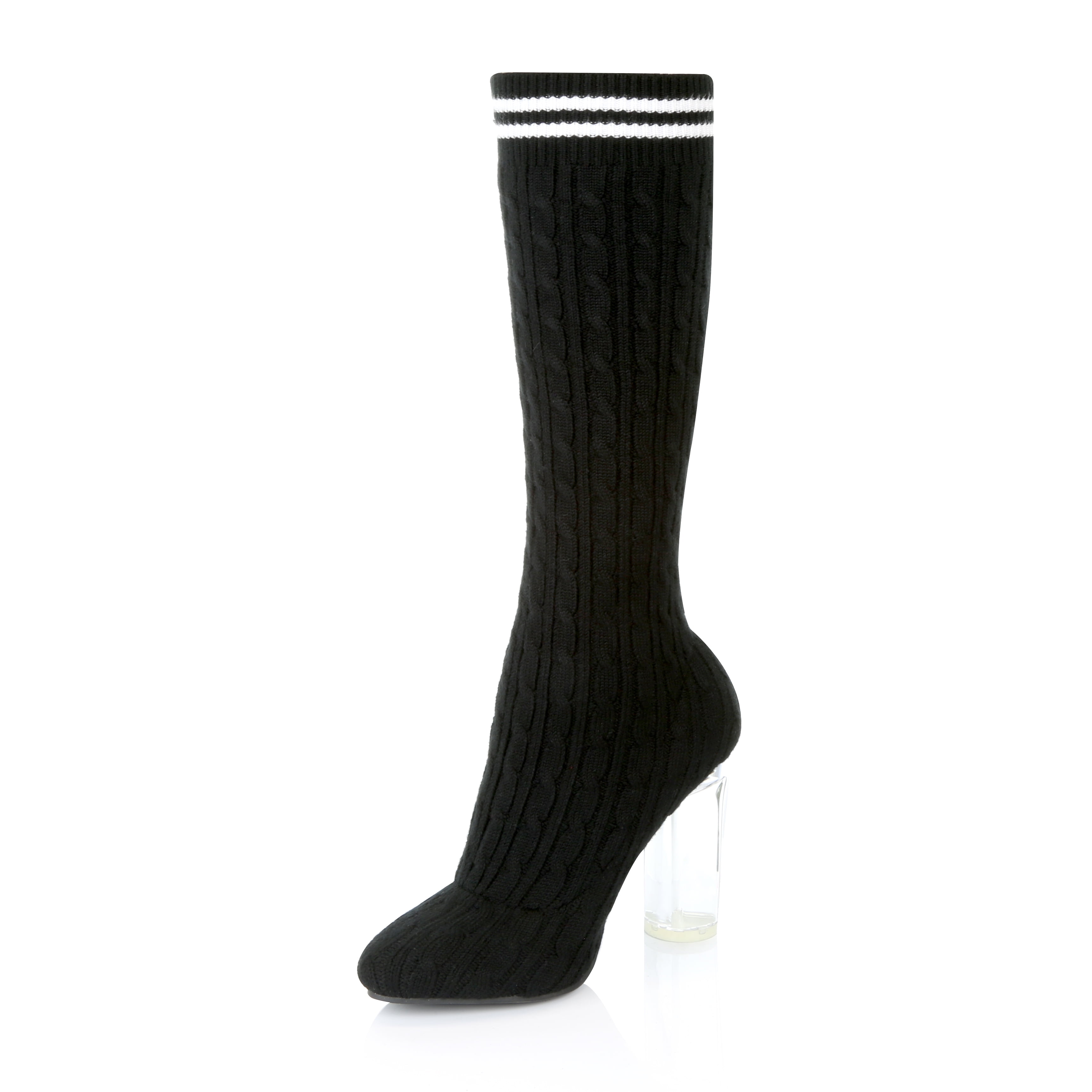 stretch sock knee high boots