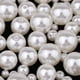 thumbnail image 4 of 3x100 piezas de perlas blancas redondas perforadas de Color , perlas artesanales de imitación 3 piezas, 4 of 10