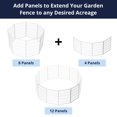 thumbnail image 5 of SunsGrove Decorative Garden Fence 40 in(H) x 8.9 ft(L) 4 Panels, Heavy Duty Metal Animal Barrier Fence, No Door, Flower Bed Fencing, White, 5 of 10