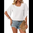thumbnail image 2 of Blusa Informal Elegante de con Cuello en V para Mujer, 1/2, Verano 2025 S, 2 of 9
