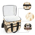 thumbnail image 6 of FORMRS Insulated Cooler Bag 24 Cans Capacity Soft Leakproof Lunch Box with Side Pockets, Wheat Ears Pattern, 6 of 7