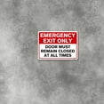 thumbnail image 5 of BTFSigns (2 Pack) 12" x 16" Emergency Exit Only Sign Door Must Remain Closed At All Times Aluminum Warning Sign Red Black, 5 of 6