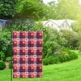 thumbnail image 2 of Wukai Heart Plaid Print Garden Flag 12.5x18 Inch Double Sided Sun-resistant Rain-resistant, Wrinkle-resistant Colorfast(Only Flag), 2 of 7