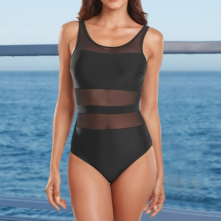 WNVMWI Womens Mesh Sheer Swimsuit Bathing Suit Fashion One WNVMWI Womens Mesh Sheer Swimsuit Bathing Suit Fashion One