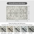 thumbnail image 2 of Bohemian Floral Medallion Area Rug - 2x3 Beige Small Bathroom Rug Soft Bedroom Mat, Transitional Non Slip Machine Washable Indoor Throw Floor Carpet for Kitchen Sink Doorway Foyer, 2 of 6