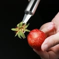 thumbnail image 6 of 1Pcs Stainless Steel Strawberry Huller and Tomato Stem Corer Tool Corer to Ol,Tomato Stem Corer Strawberry Baller Stainless Steel Strawberry Huller Tool Fruit Vegetable Stem Remover,Silver,6.49", 6 of 9