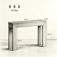 thumbnail image 3 of Walnut Console Table, 47.2” Wide Narrow Entryway Table, Modern Walnut Grain Design, 44LBS Load Capacity, Anti-Tip & Floor-Protected for Hallway/Living Room, 3 of 6