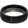 thumbnail image 6 of Titanium Black Ti Domed Textured Lines 6mm Band, 6 of 6