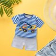 thumbnail image 3 of Hiijoy Infant Boys Cotton Outfits Excavator Print Short Sleeve T Shirt Shorts Set, Sizes 18-24M, 3 of 4