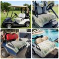 thumbnail image 6 of Golf Cart Seat Covers for 2 Seater,Vintage Green Leaf Microfiber Cart Seat Towel Blanket,Spring Country Retro Botanical Absorbent Breathable Non Slip Bench Seats Protector for Golf Course 51"x31", 6 of 9