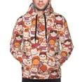 thumbnail image 4 of Hoodies for Men - Maneki-Neko Cats Long Sleeve Comfrt Men'S Fashion Hoodies & Sweatshirts, Sweatshirts for Men Hoodies Pullover Clothing Clothes with Pouch, 4 of 7