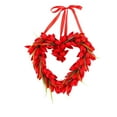 thumbnail image 2 of Valentines Day Heart Shaped Tulip Wreath Floral Wreath Handmade Artificial Flower for Girlfriend or Mother Multifunctional-37cm, A3-Red, 2 of 9