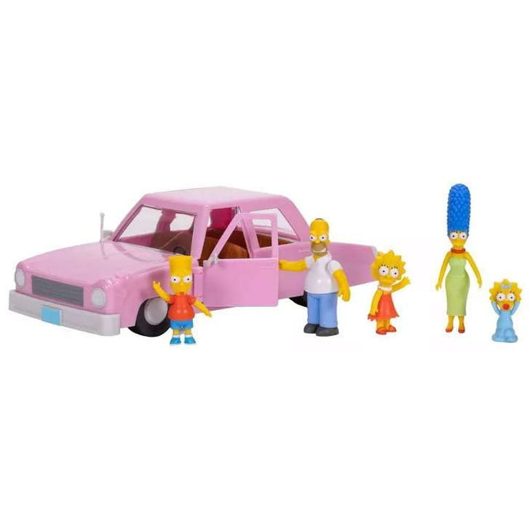The Simpsons ファミリーセダンセット The Simpsons Family Sedan Playset with 5 Character Figures, 2.5