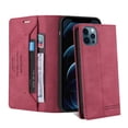 thumbnail image 6 of Dteck Wallet Case For iPhone 12 Pro Max,Shockproof Card Holder Flip Leather Kickstand Phone Protector Case Cover,For iPhone 12 Pro Max 6.7 inch,Red, 6 of 8