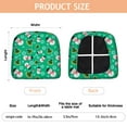 thumbnail image 3 of Green Christmas Snowman Seat Covers for Dining Room Chairs Set Of 4,Stretch Printed Washable Chair Seat Cover with Elastic Ties and Button,Removable Waterproof Couch Cushion Covers, 3 of 6