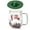 Green, variant on Double Wall Insulated Christmas Glass Mug Christmas Celebration Heatproof Glass Cup with Double Insulation Features