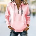 thumbnail image 2 of Hoodies for Women Hoodie Retro Sweatshirt Zip Up American Flag Long Sleeves Sweatshirt Tops Hemlock, 2 of 4