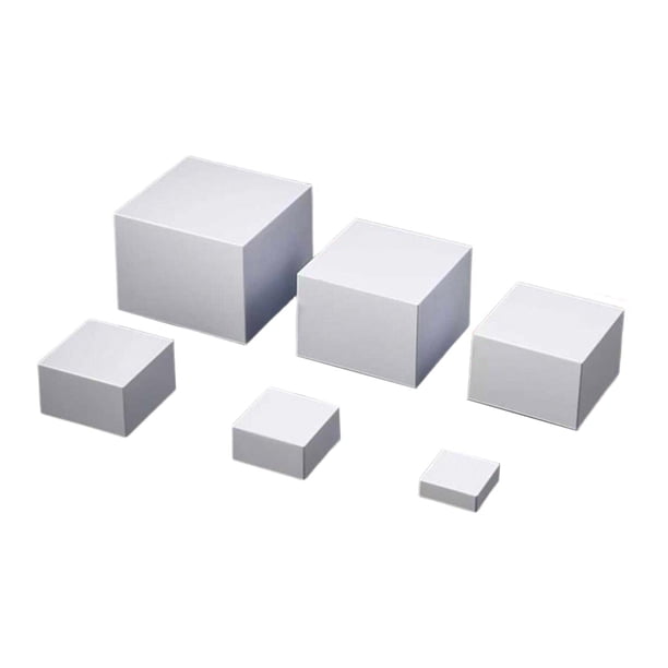 6 soportes para buffet con base hueca para postres, dulces, cupcakes y joyas. Blanco