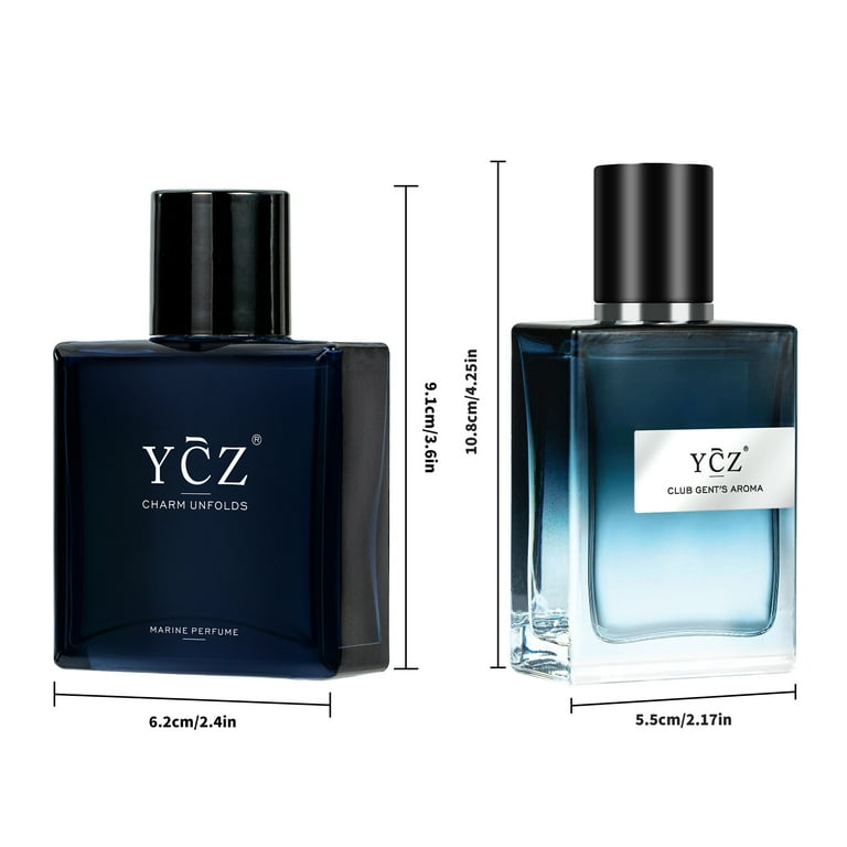 YCZ Men's Perfume Set, 2-Pack Cologne Gift Set for Men with