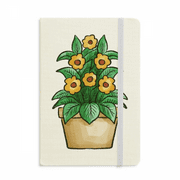 Potted Daisy Cartoon Notebook Official Fabric Hard Cover Classic Journal Diary