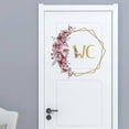 thumbnail image 2 of Jinsinto Flower Pattern Toilet Door Wall Sticker Bathroom Wall Sticker Wall Sticker, 2 of 5
