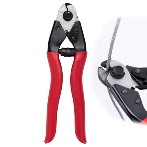 Heavy Duty Wire Cable Cutter – Cuts Up to 5/32" Stainless Steel Aircraft Wire Rope for Deck Railing,Fencing,Bike Brakes,and DIY Projects – Precision Sharp Blades,Non-Slip Ergonomic Grip