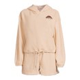 thumbnail image 5 of No Boundaries Juniors Teddy Hoodie and Shorts Lounge Set, 2-Piece, 5 of 5