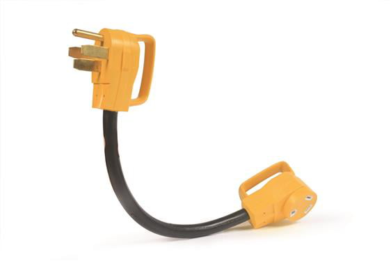 B Blesiya 125V/30Amp Heavy Duty RV Replacement Male Plug with Ergonomic Grip Handle Yellow 