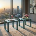thumbnail image 3 of Resenkos Patio&nbsp;Coffee&nbsp;Tables,Patio Tables,Weather Resistant Adirondack Outdoor Side Table Set of 2-Blue, 3 of 7