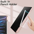 thumbnail image 4 of JETech Case for iPad Pro 12.9-Inch (2022/2021/2020/2018) with Pencil Holder, Clear Transparent Back Shell Slim Stand Shockproof Tablet Cover, Auto Wake/Sleep (Rose Gold), 4 of 7