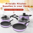thumbnail image 3 of Aluminum Alloy Non-Stick Cookware Set, Pots and Pans - 8-Piece Set, 3 of 7