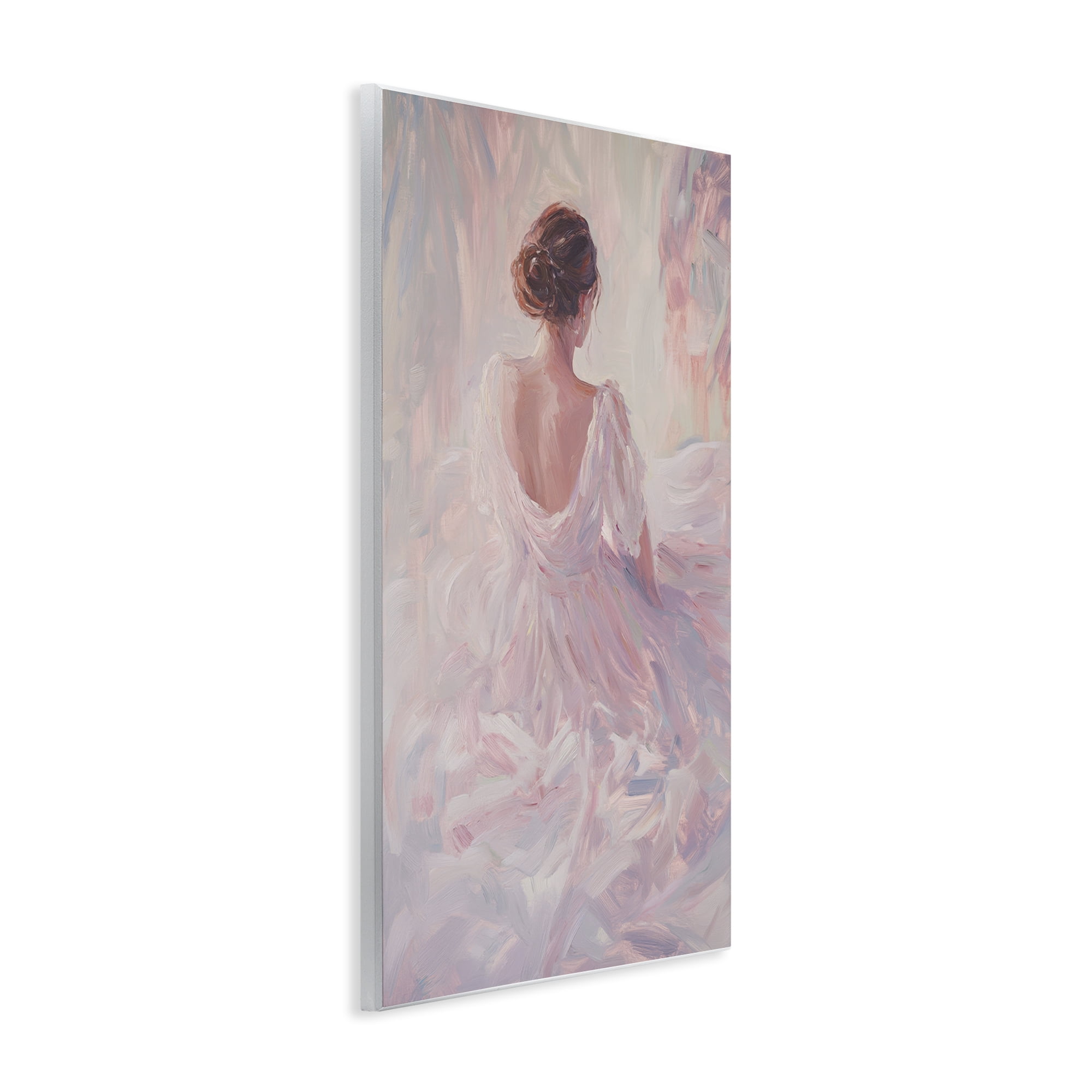 Stupell Industries Graceful Woman in Blush Gown Wall Plaque Art, design by Petal Prints Design