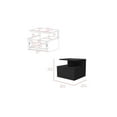 thumbnail image 3 of Pemberly Row Contemporary Engineered Wood Floating Nightstand in Black, 3 of 5
