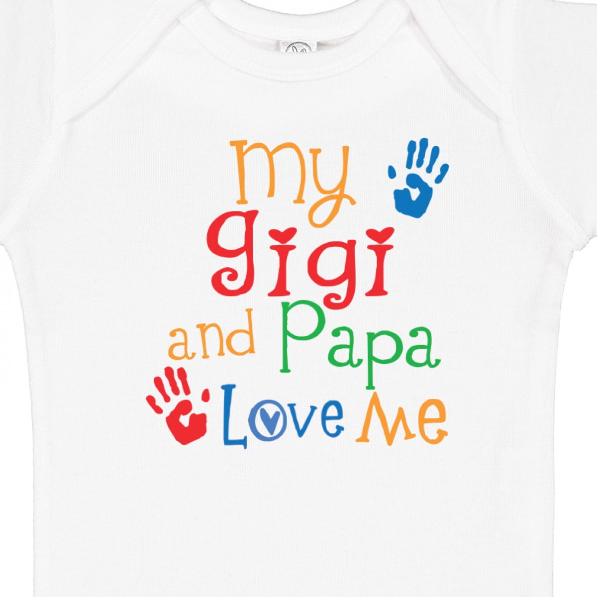 Inktastic Gigi and Papa Love Me Grandkids Boys or Girls Baby Bodysuit