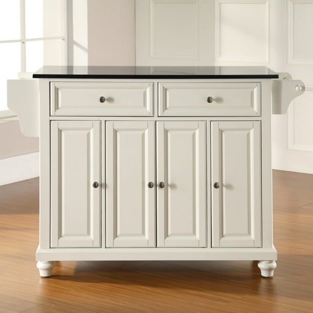 Crosley Furniture Cambridge Solid Black Granite Top Kitchen Island