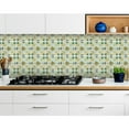 thumbnail image 4 of HomeRoots 400190 4 x 4 in. Green Yellow Melo Peel & Stick Tiles, 4 of 7