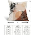thumbnail image 4 of Boho Mid Century Modern Pillow Covers 18X18 In Set of 2 Bohemian Minimalist Geometric Leaf Throw Pillow Cases Burnt Orange Abstract Pillow Cover Home Decor For Sofa Couch Room Bed Porch Outdoor, 4 of 6