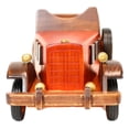 thumbnail image 5 of Hand Made Wood Retro Antique Style Orange Convertible Car Wine Holder Figurine, 5 of 8