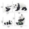 thumbnail image 2 of CNKOO 4PCS Simulation Solid Panda Figurines Toy Set Animal Miniature Decorations Cake Toppers for Kids Educational Toy, 2 of 7