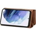thumbnail image 3 of Wallet Case for Samsung Galaxy S21 FE (Not S21), Crossbody Neck Strap Lanyard Purse Handbag Shoulder Strap Cover with ID Card Holder Phone Case for Samsung Galaxy S21 FE XK Brown, 3 of 15