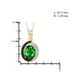 thumbnail image 2 of 4 1/5 Carat T.G.W. Chrome Diopside And Black & White Diamond Accent 14k Gold over Silver 3-Piece Jewelry set, 2 of 7
