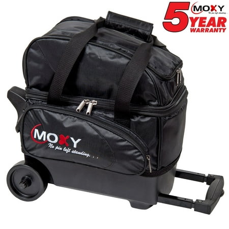 Moxy Deluxe 1-Ball Roller Bowling Bag - Black (Best 4 Ball Roller Bowling Bag)