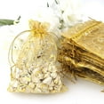 thumbnail image 3 of Miangastore Gift Bag Eyelash Pattern Golden Organza 20Pcs 4.7x3.9x0.1In, 3 of 8