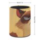 thumbnail image 2 of Gato Gruñón-theme Cylinder Pen Holder Pencil Organizer with Flannel Lining PVC Leather Material Cardboard Base for study work 10*8CM, 2 of 6
