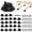 24PCS, variant on 24-pack Adjustable Deck Support Pedestals 1.18"-2.36" (30-60 Mm) For 2*4 & 2*6 Joist Framing Ground Leveling Patio Shed Base Floating Includes Tape