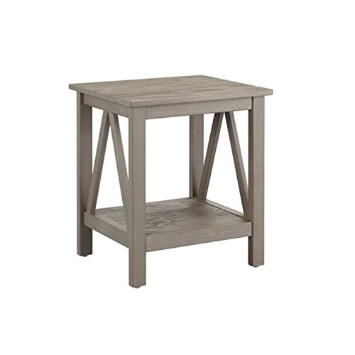 Atlin Designs End Table in Rustic Gray