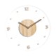 thumbnail image 1 of Reloj de pared de acrílico transparente, reloj de pared de madera vintage, redondo, con movimiento silencioso para cocina, sala de estar, baño, Marrón claro 40 cm, 1 of 8