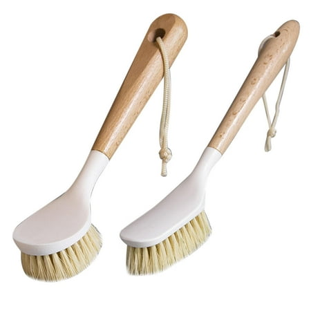 

Long Handle Pot Washing Brush Durable Natural Bristles Cleaner