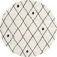 thumbnail image 1 of Ahgly Company Machine Washable Indoor Round Traditional Antique White Beige Area Rugs, 3' Round, 1 of 7